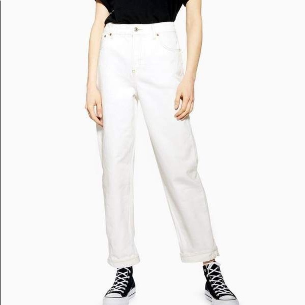 Topshop off white balloon jeans